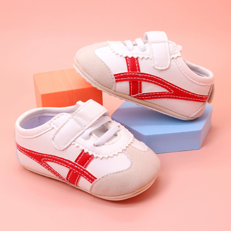 Spring and Autumn New Color blocked Soft soled Baby Shoes Soft soled 0-1 Year Old Walking Shoes
