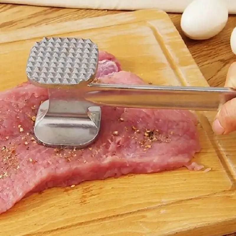 1PC Double-Sided Meat Tenderizer - Aluminum Alloy Steak Hammer for Christmas Kitchen & Restaurant