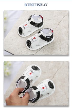 Summer 0-1 year old sandals for boys and girls, baby shoes, soft soled sandals, breathable for newborns