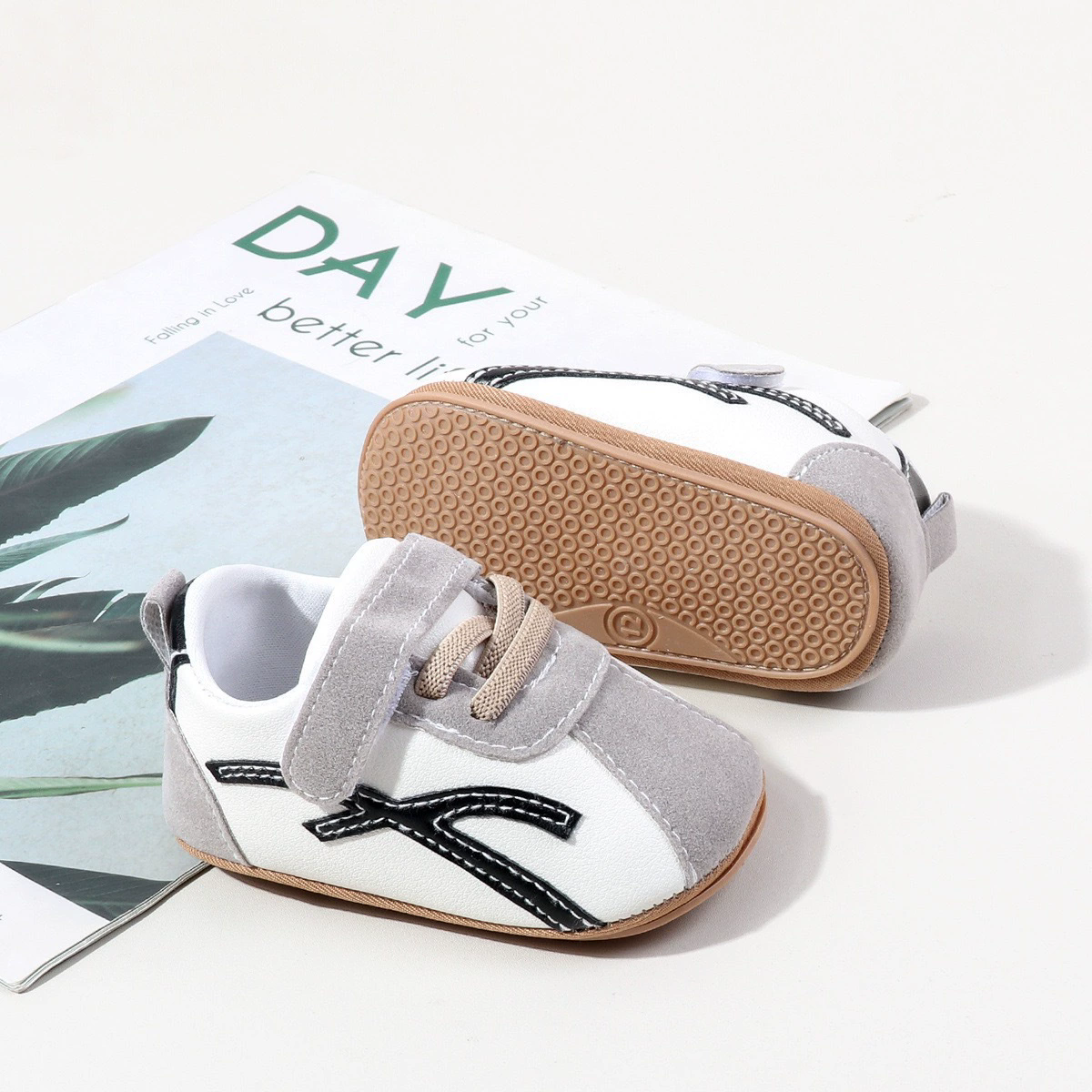 Spring And Autumn Baby Unisex First Walking Toddler Shoes For 0-1 Years Old Fashion Design High Quality PU Leather Soft PVCSole
