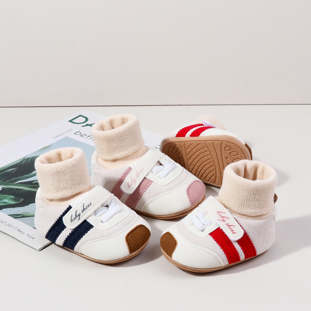 2026 Baby Shoes Soft Cotton Sock Shoes Ankle-covered Style Warm Autumn and Winter Sneaker Toddler Newborn Prewalking
