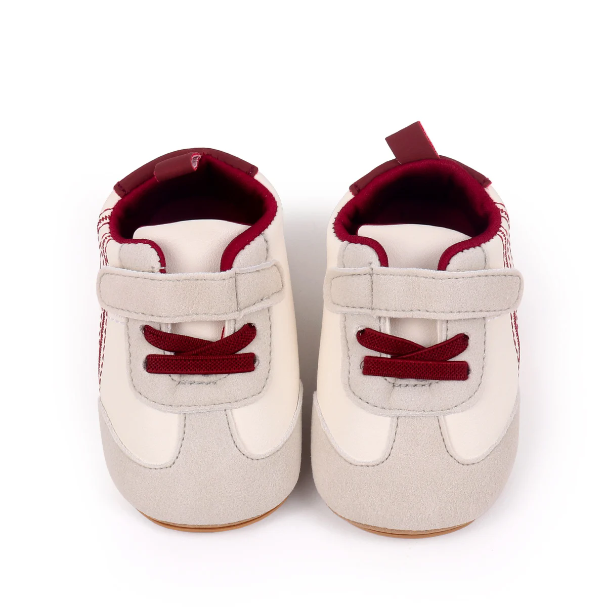 0-18months Infant Sneakers Contrast Color Hook and Loop Closure Soft Sole Non-Slip First Walking Shoes for boys girls