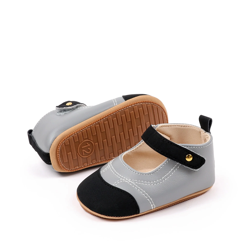Baby Girls Princess Shoes, Soft PU Leather Patchwork Non-slip Bottom First Walker Shoes Toddler Shoes