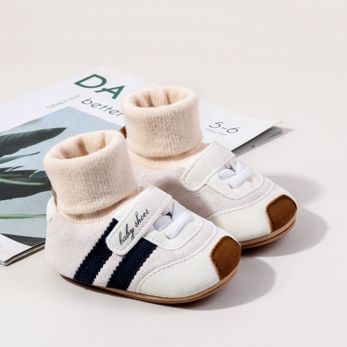 2026 Baby Shoes Soft Cotton Sock Shoes Ankle-covered Style Warm Autumn and Winter Sneaker Toddler Newborn Prewalking