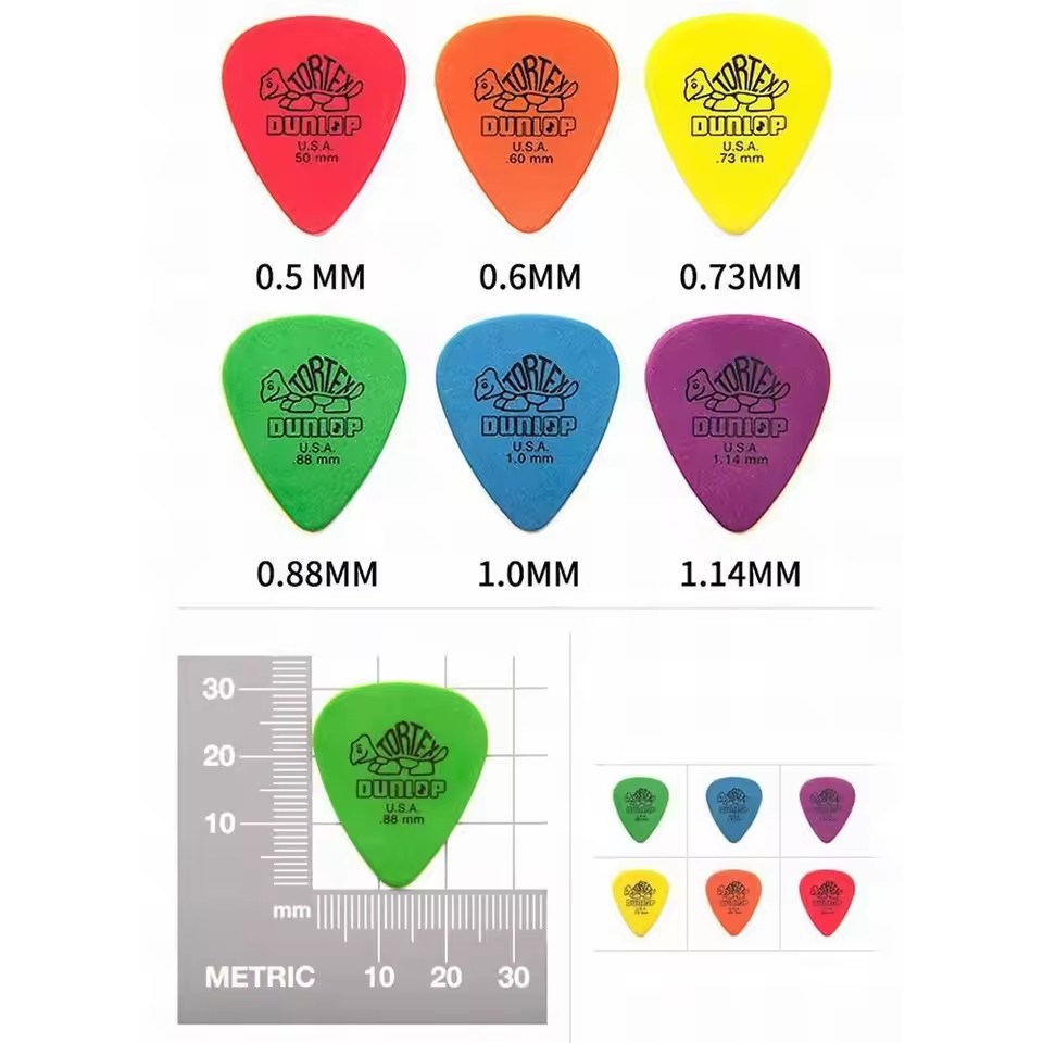 10pcs Dunlop Guitar Picks Electric Guitar Parts Picks Accessories 6 Kinds Thickness Picks Acoustic Guitar