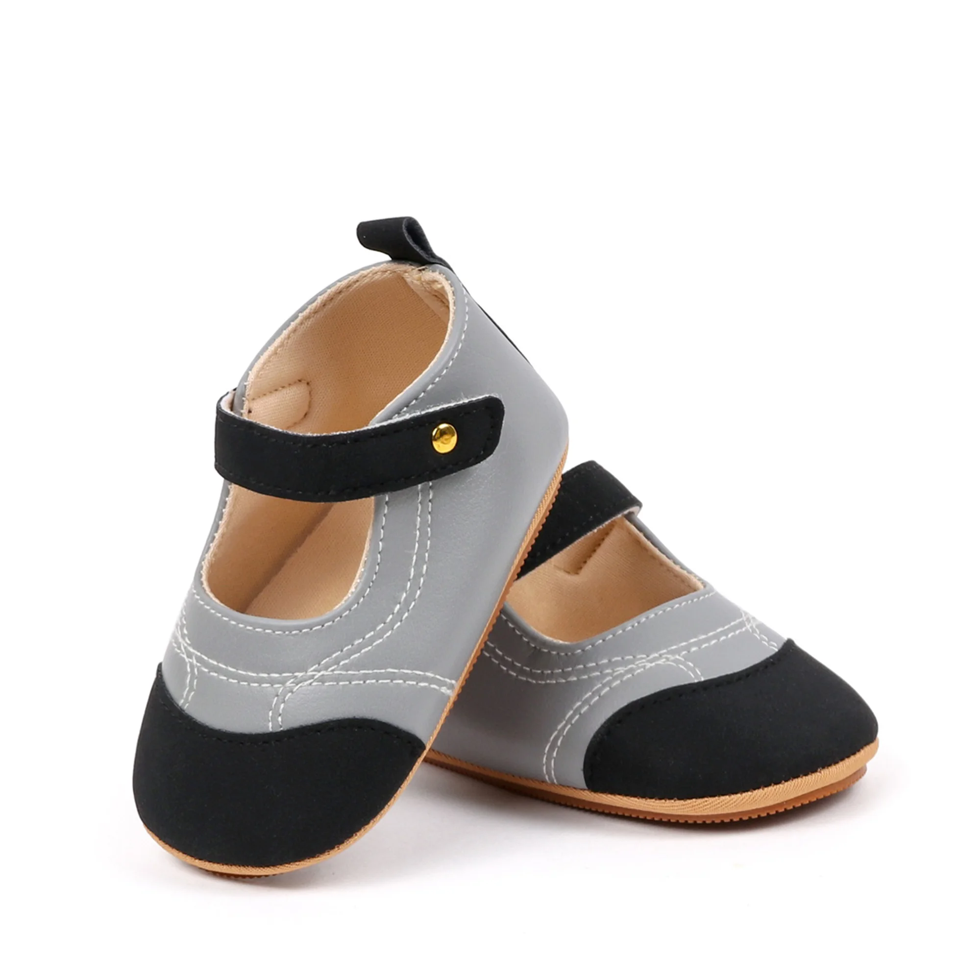 Baby Girls Princess Shoes, Soft PU Leather Patchwork Non-slip Bottom First Walker Shoes Toddler Shoes