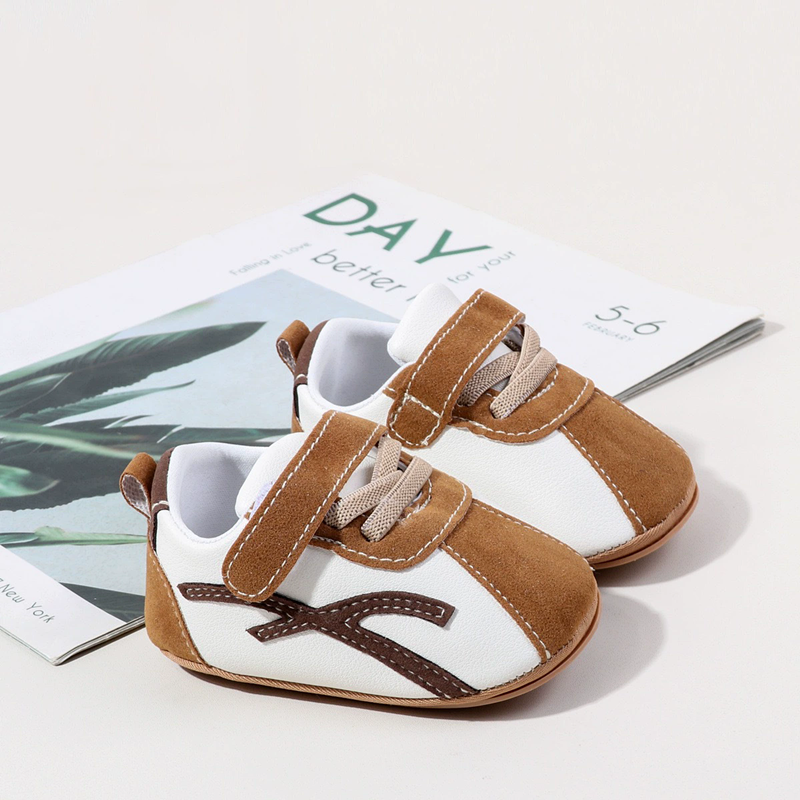Spring And Autumn Baby Unisex First Walking Toddler Shoes For 0-1 Years Old Fashion Design High Quality PU Leather Soft PVCSole