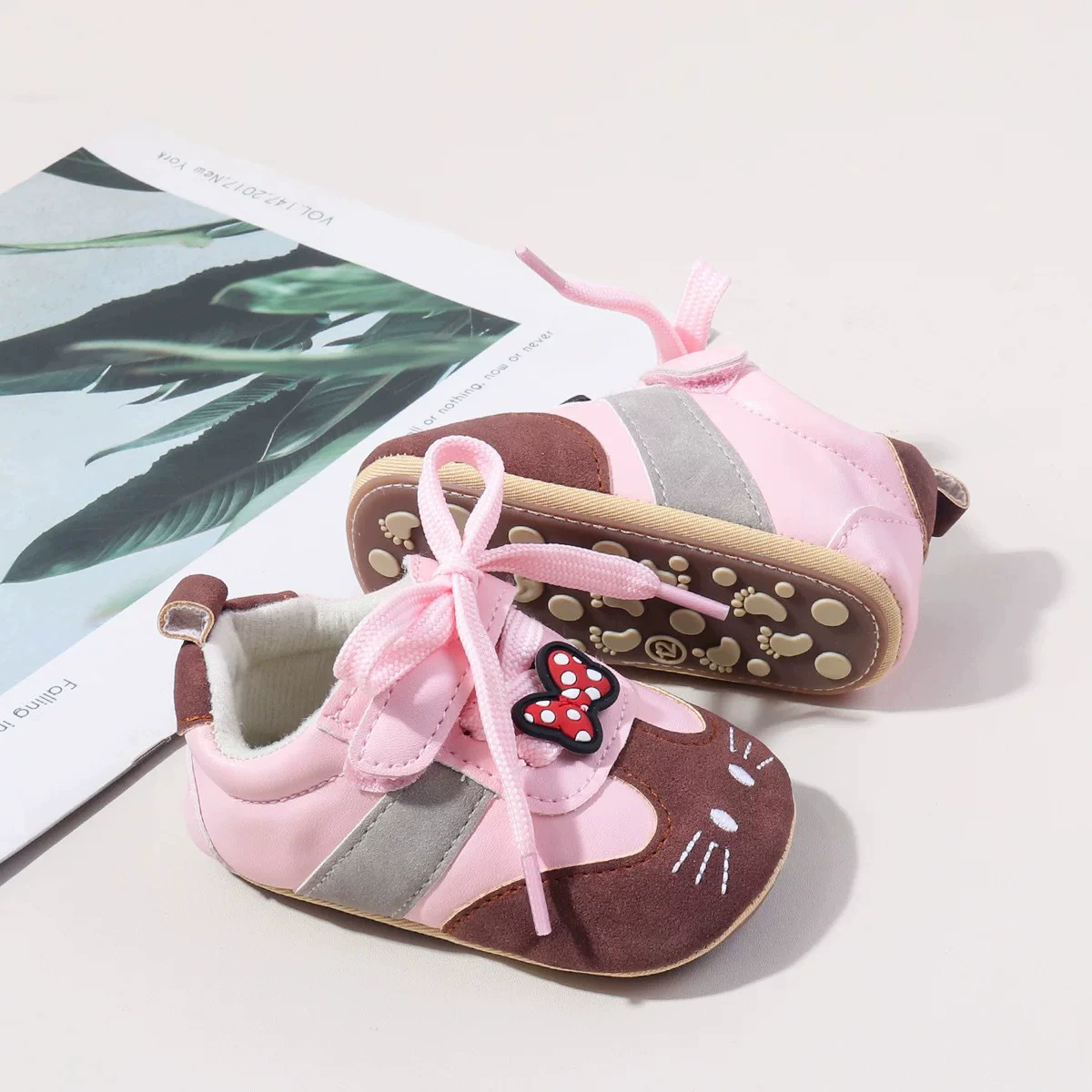 New Design Baby Girls First Walking Toddler Shoes Spring And Autumn Baby Indoor Outdoor Sneaker With High Quality PU Leather