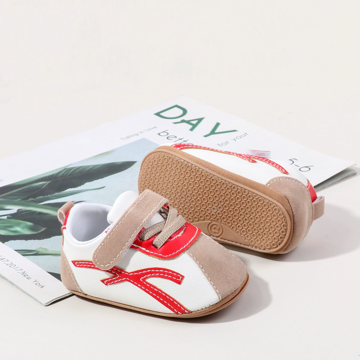 Spring And Autumn Baby Unisex First Walking Toddler Shoes For 0-1 Years Old Fashion Design High Quality PU Leather Soft PVCSole