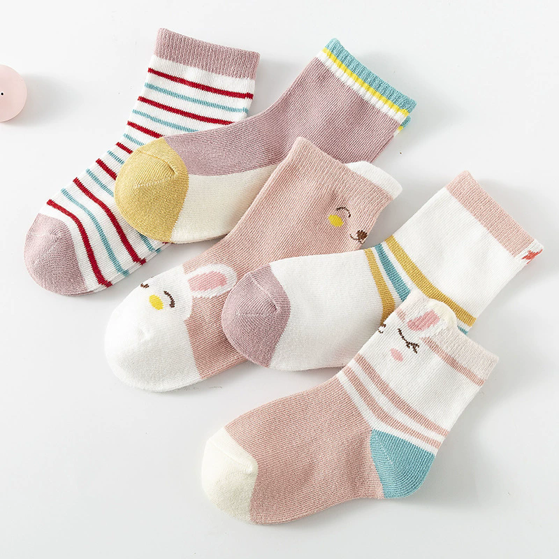 5Pairs/lot 2-9Y Baby Socks Summer Cotton Color Patchwork Kids Socks Colorful Girls Mesh Cute Newborn Boys Toddler Socks Baby