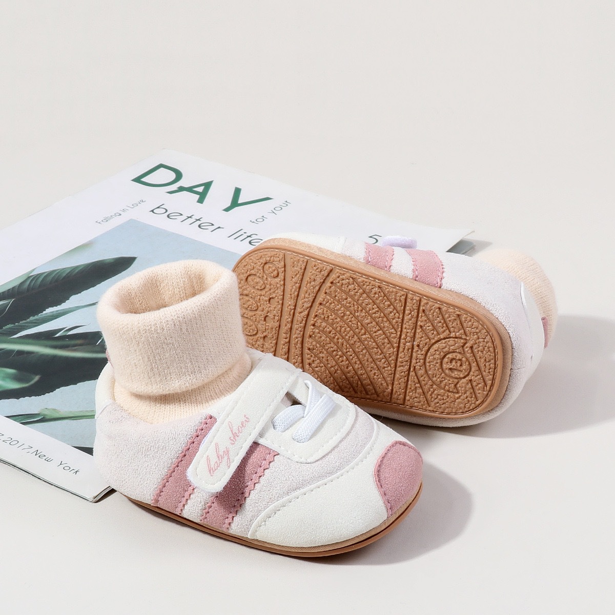 2026 Baby Shoes Soft Cotton Sock Shoes Ankle-covered Style Warm Autumn and Winter Sneaker Toddler Newborn Prewalking