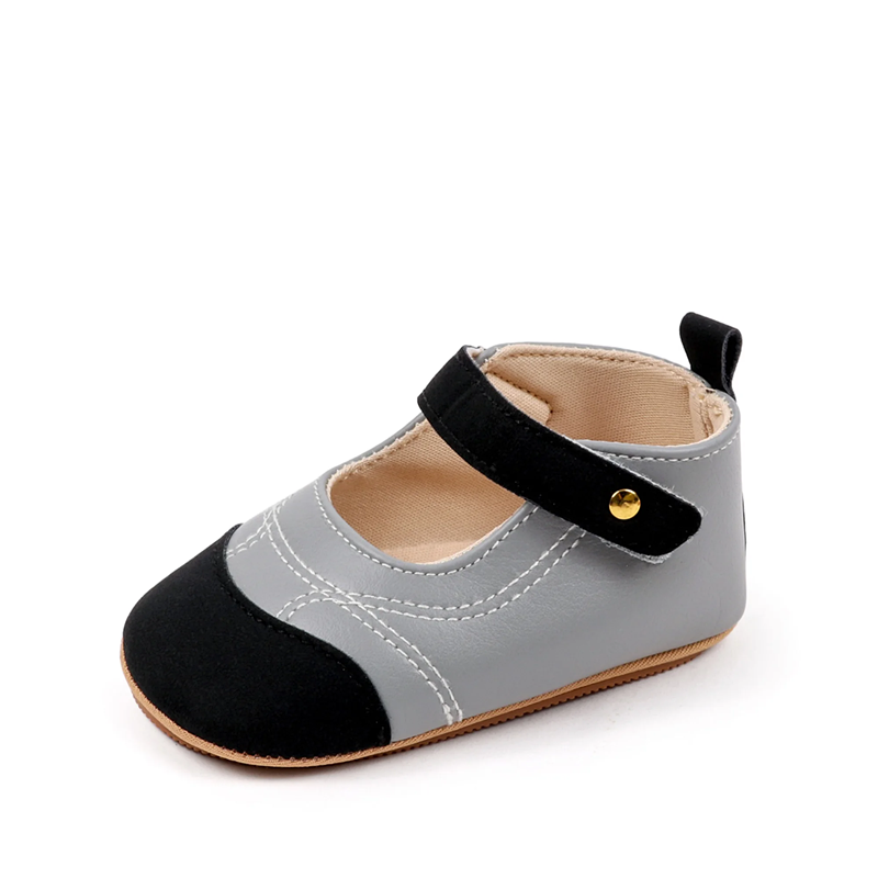 Baby Girls Princess Shoes, Soft PU Leather Patchwork Non-slip Bottom First Walker Shoes Toddler Shoes