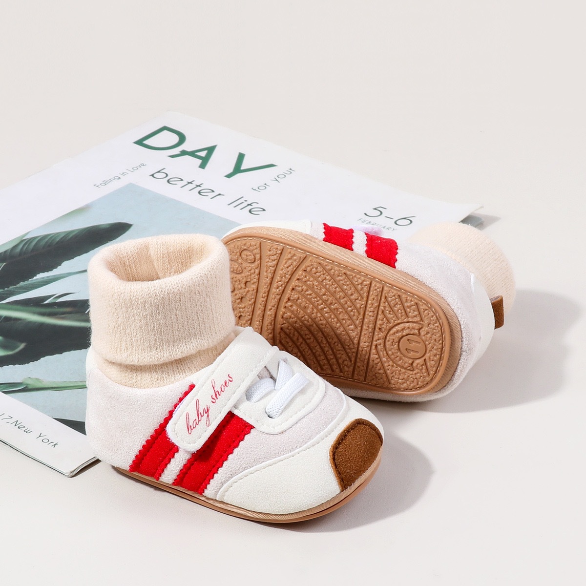2026 Baby Shoes Soft Cotton Sock Shoes Ankle-covered Style Warm Autumn and Winter Sneaker Toddler Newborn Prewalking