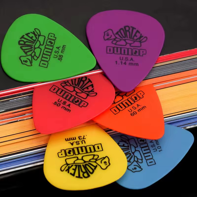 10pcs Dunlop Guitar Picks Electric Guitar Parts Picks Accessories 6 Kinds Thickness Picks Acoustic Guitar