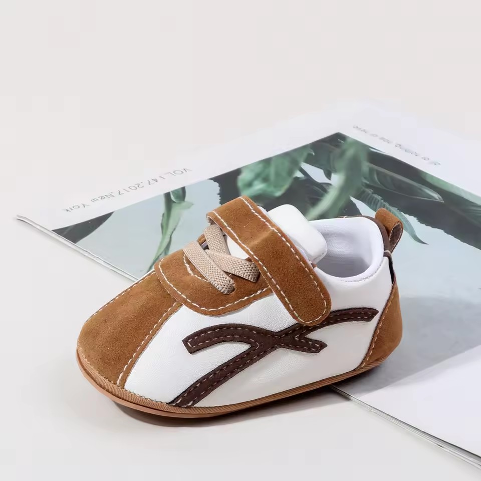 Spring And Autumn Baby Unisex First Walking Toddler Shoes For 0-1 Years Old Fashion Design High Quality PU Leather Soft PVCSole