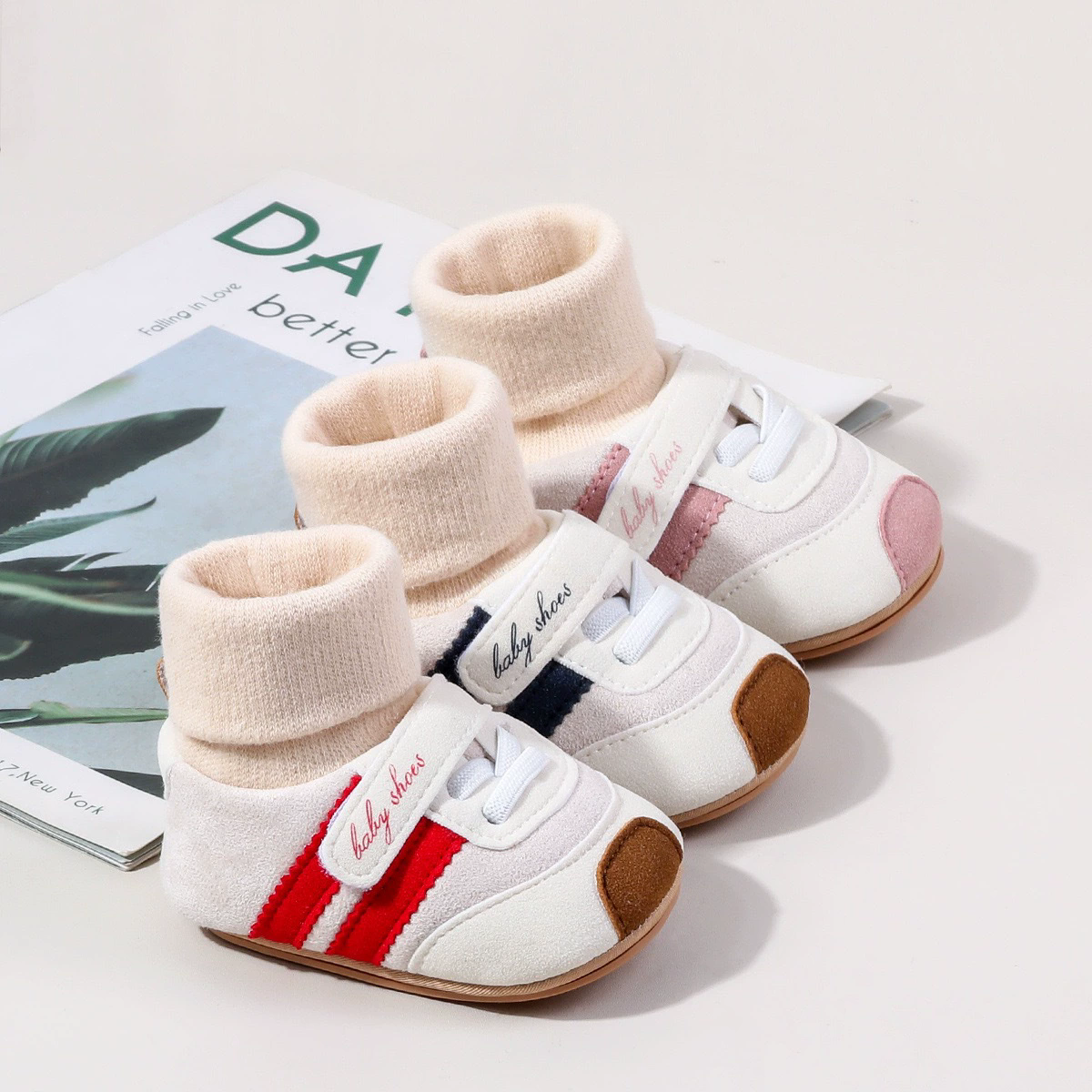 2026 Baby Shoes Soft Cotton Sock Shoes Ankle-covered Style Warm Autumn and Winter Sneaker Toddler Newborn Prewalking