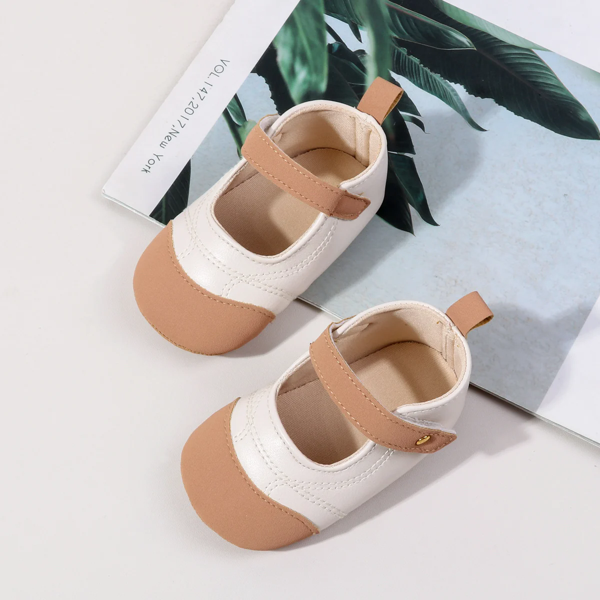 Baby Girls Princess Shoes, Soft PU Leather Patchwork Non-slip Bottom First Walker Shoes Toddler Shoes