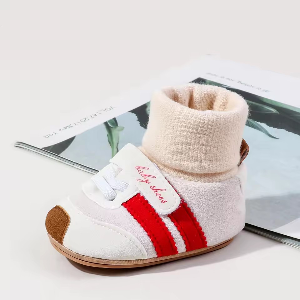 2026 Baby Shoes Soft Cotton Sock Shoes Ankle-covered Style Warm Autumn and Winter Sneaker Toddler Newborn Prewalking