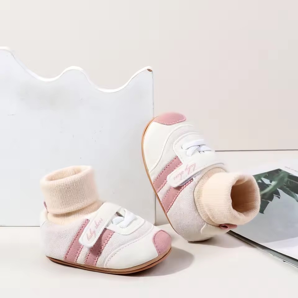 2026 Baby Shoes Soft Cotton Sock Shoes Ankle-covered Style Warm Autumn and Winter Sneaker Toddler Newborn Prewalking