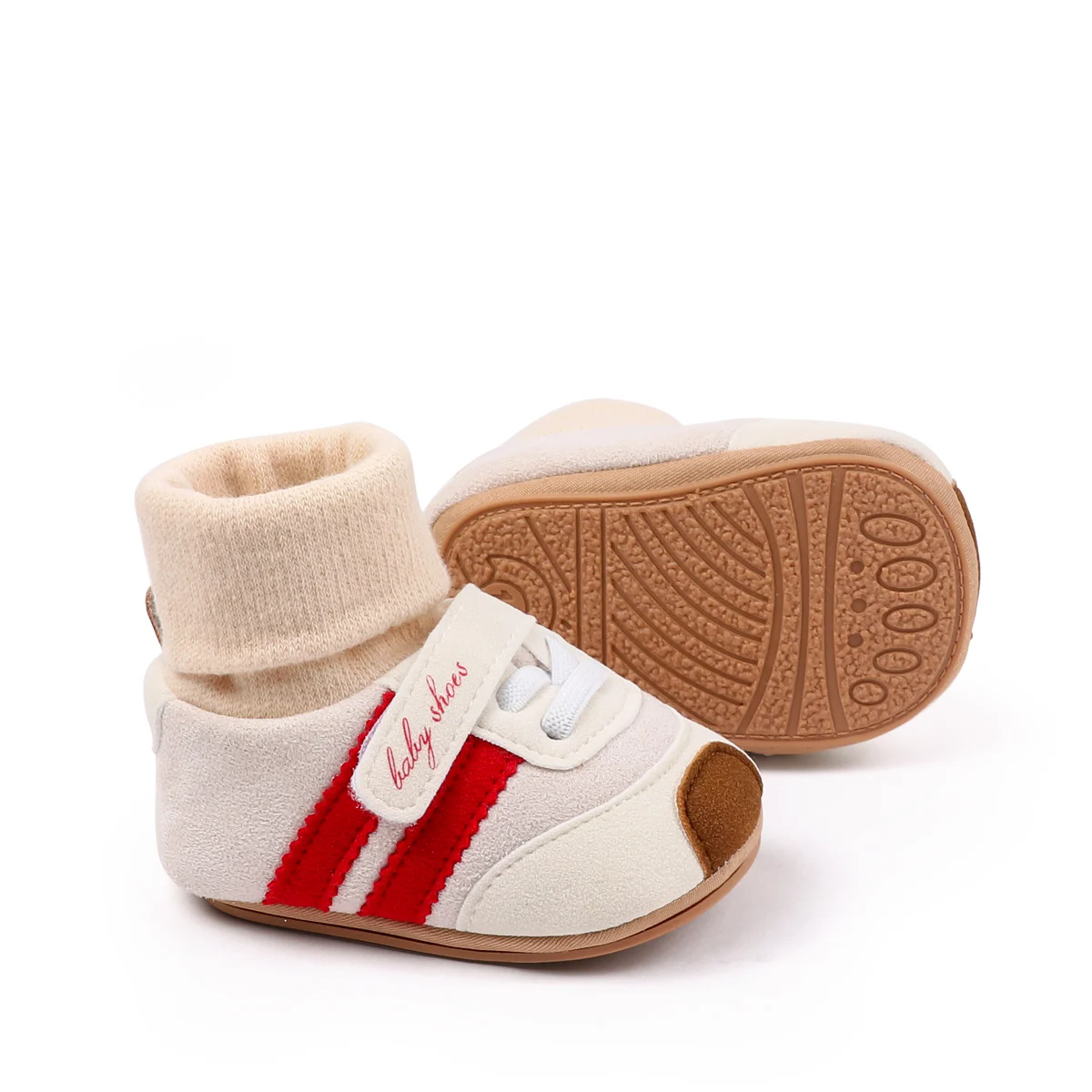 2026 Baby Shoes Soft Cotton Sock Shoes Ankle-covered Style Warm Autumn and Winter Sneaker Toddler Newborn Prewalking