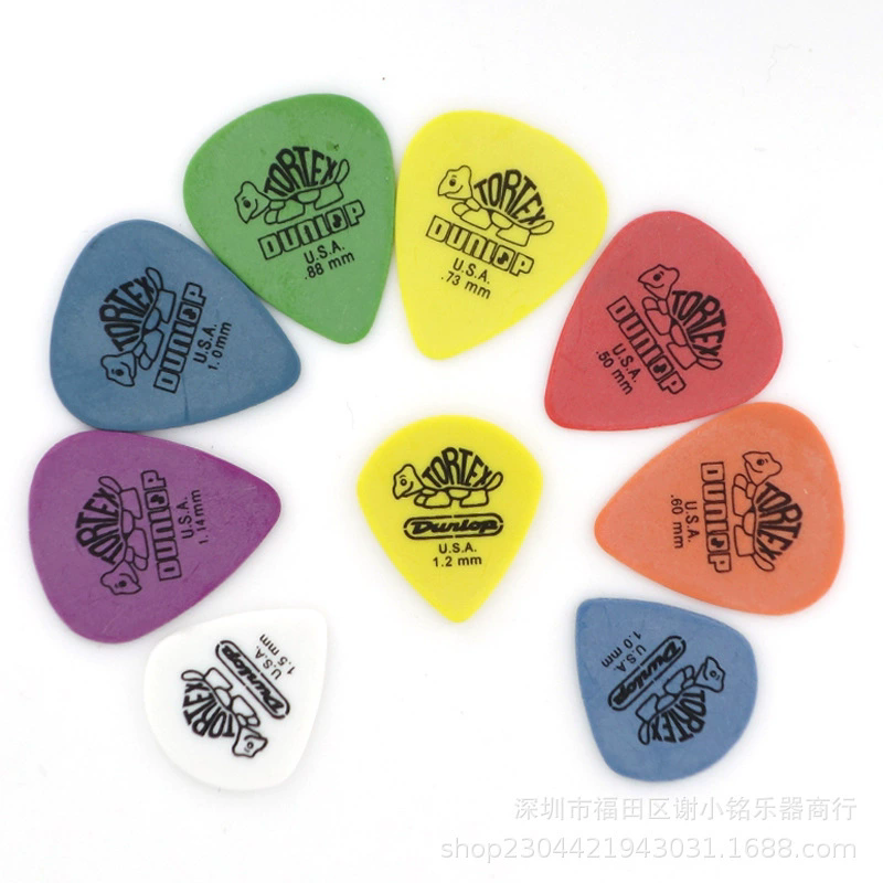 10pcs Dunlop Guitar Picks Electric Guitar Parts Picks Accessories 6 Kinds Thickness Picks Acoustic Guitar