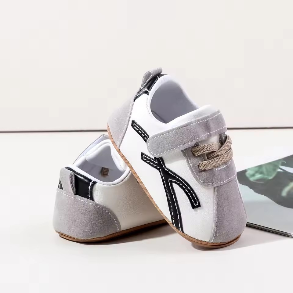 Spring And Autumn Baby Unisex First Walking Toddler Shoes For 0-1 Years Old Fashion Design High Quality PU Leather Soft PVCSole