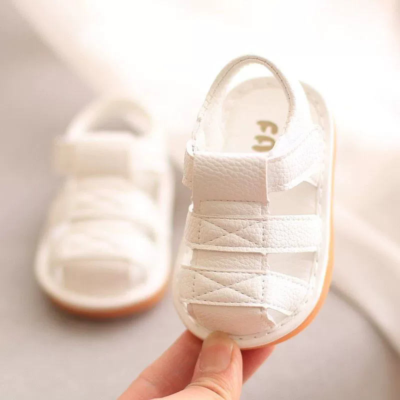 2026 New Squeaky Infant Toddler Walking Sandals Unisex Kids Closed Toe Non-Slip Soft Sole Summer