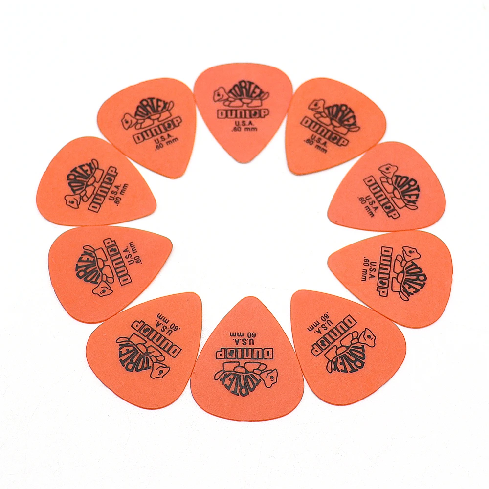 10pcs Dunlop Guitar Picks Electric Guitar Parts Picks Accessories 6 Kinds Thickness Picks Acoustic Guitar