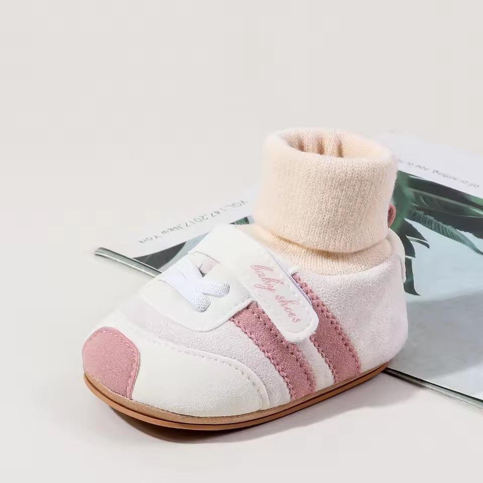 2026 Baby Shoes Soft Cotton Sock Shoes Ankle-covered Style Warm Autumn and Winter Sneaker Toddler Newborn Prewalking