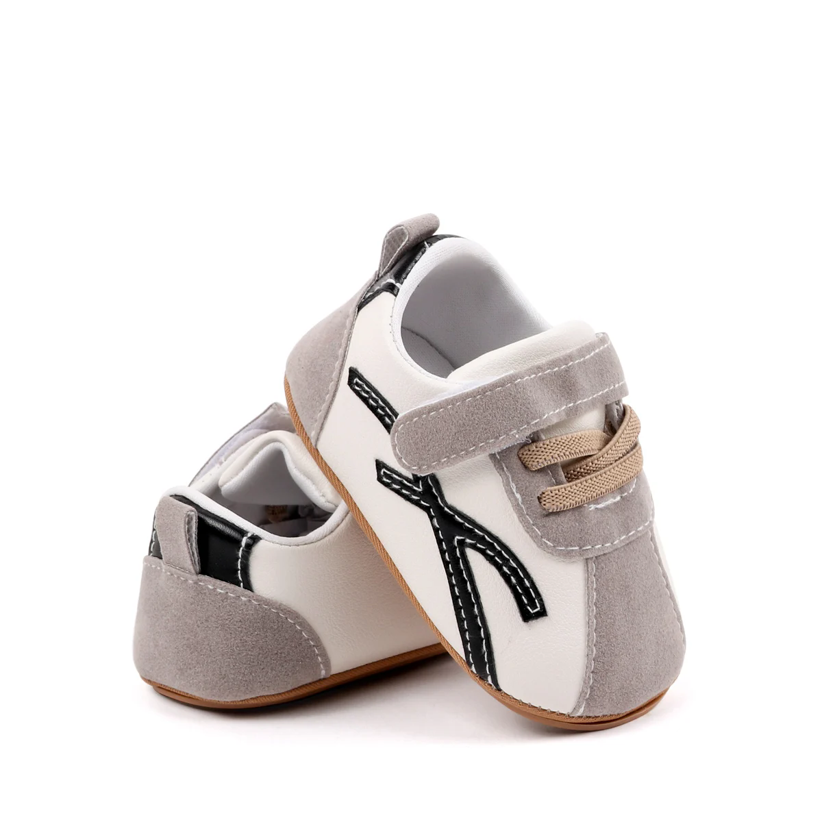 Spring And Autumn Baby Unisex First Walking Toddler Shoes For 0-1 Years Old Fashion Design High Quality PU Leather Soft PVCSole