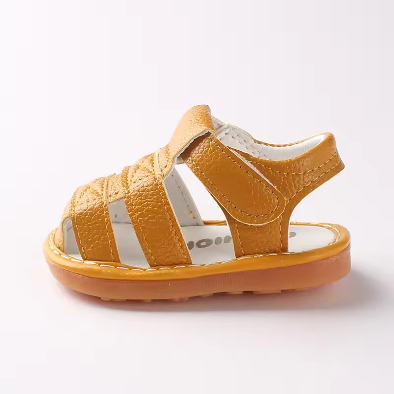 2026 New Squeaky Infant Toddler Walking Sandals Unisex Kids Closed Toe Non-Slip Soft Sole Summer