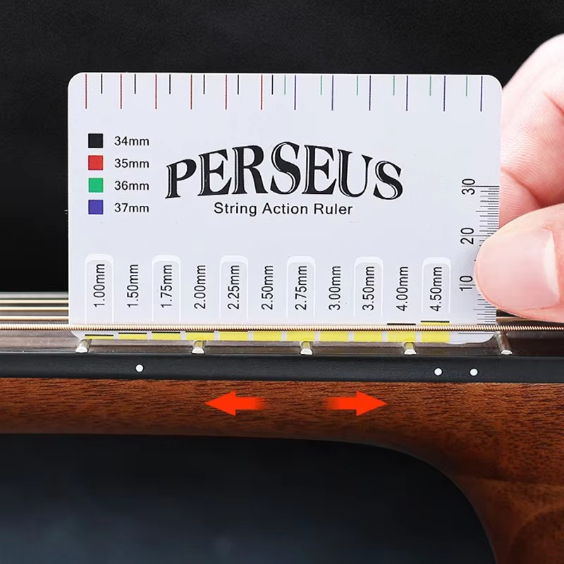 Folk guitar string distance measuring ruler, electric guitar bass measuring tool, string height caliper accessories
