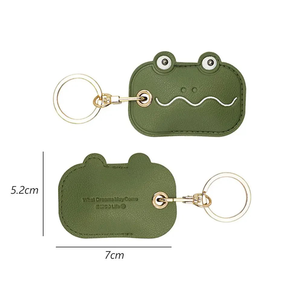 Leather Strawberry Lemon Keychain Case Holder Fashion Women Car Key Ring Charm Bag Car Pendant Gift Anti-lost Pet Dog Cat Collar