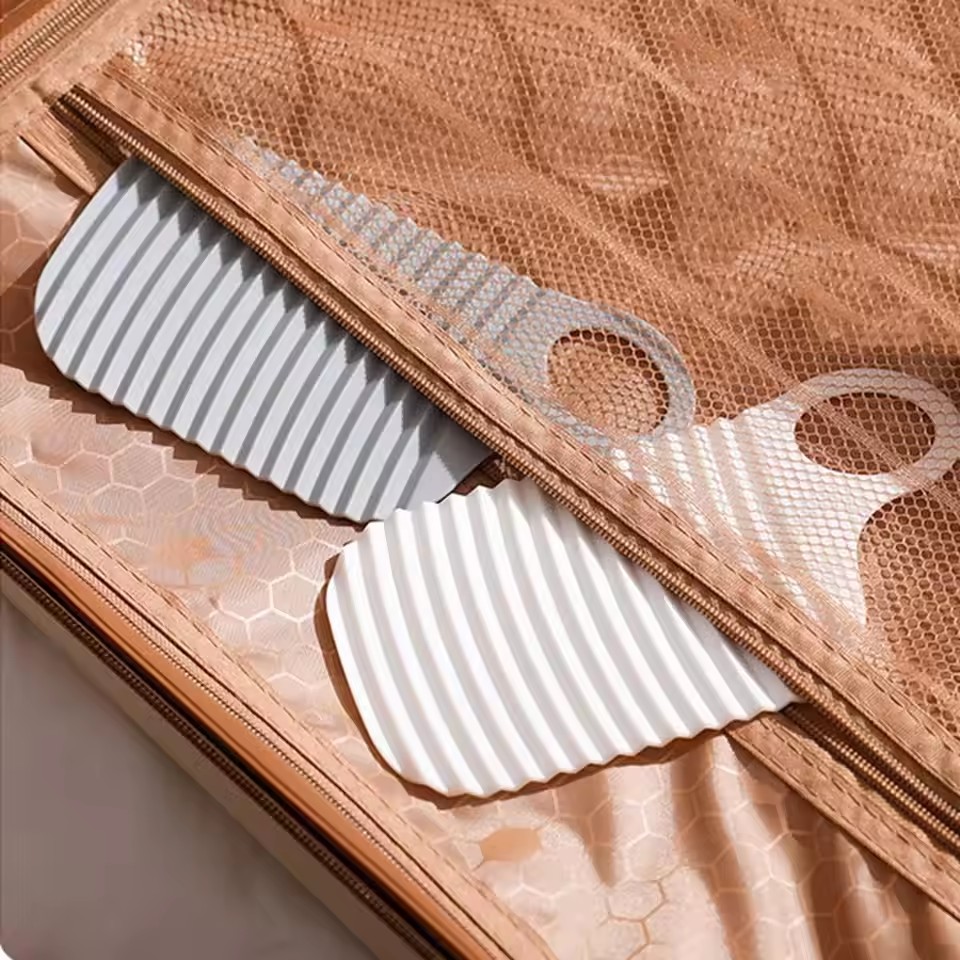 1PC Portable Mini Laundry Board, Soft Glue Foldable, Non-slip Hand Wash Scrubboard For Clothes, Perfect For Travel & Outdoor