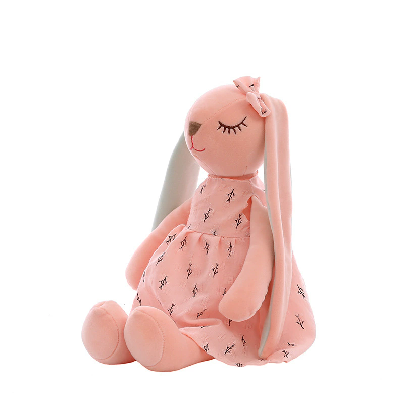 Kawaii Long Ear Rabbit Plush Toys Baby Sleep Comfort Dolls Stuffed Soft Animal Toys Lovely Rabbit for Children Girls Room Decor