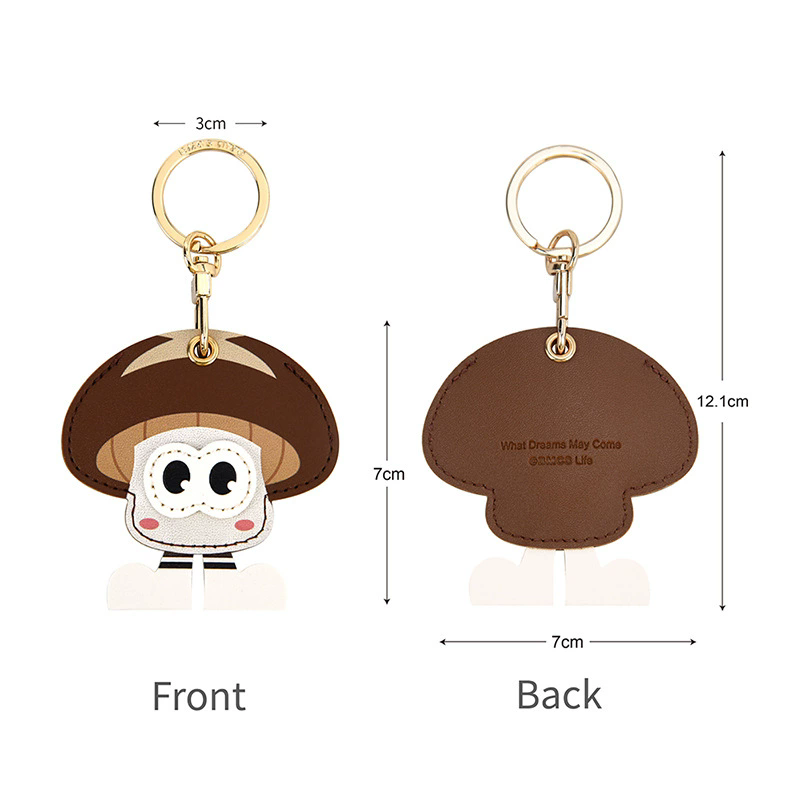 Leather Strawberry Lemon Keychain Case Holder Fashion Women Car Key Ring Charm Bag Car Pendant Gift Anti-lost Pet Dog Cat Collar