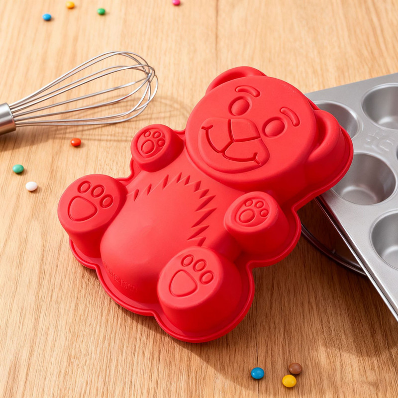 3D Lovely Bear Form Cake Mold Silicone Mold Baking Tools Kitchen Fondant Cutters Decorate Silicone 3D Molds