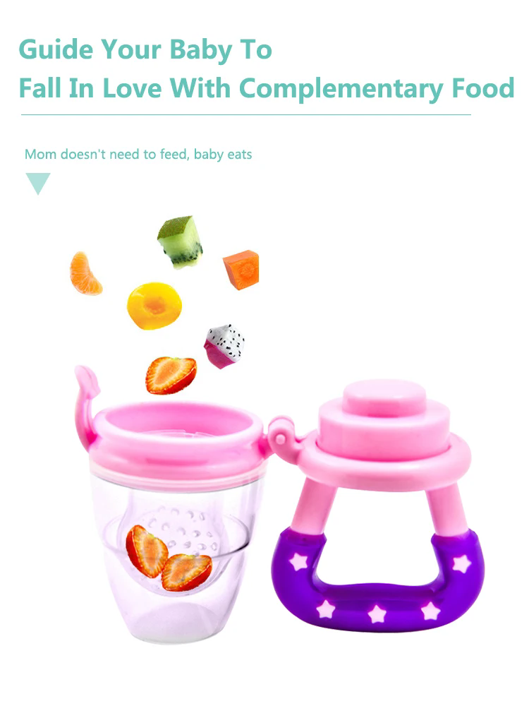 Baby Fruit and Vegetable Teether Fresh Food Supplement Toys Infant Fruit Teething Silicone Pouches Baby Feeding Tableware