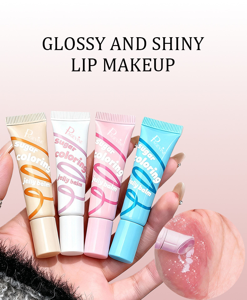 1PC  Makeup sugar jelly cream, popular lip glaze, long-term moisturizing lip lipstick, lip oil view 8