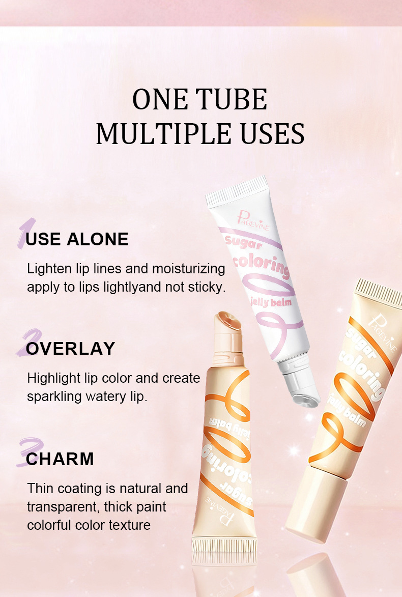 1PC  Makeup sugar jelly cream, popular lip glaze, long-term moisturizing lip lipstick, lip oil view 10