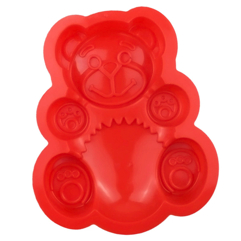 3D Lovely Bear Form Cake Mold Silicone Mold Baking Tools Kitchen Fondant Cutters Decorate Silicone 3D Molds