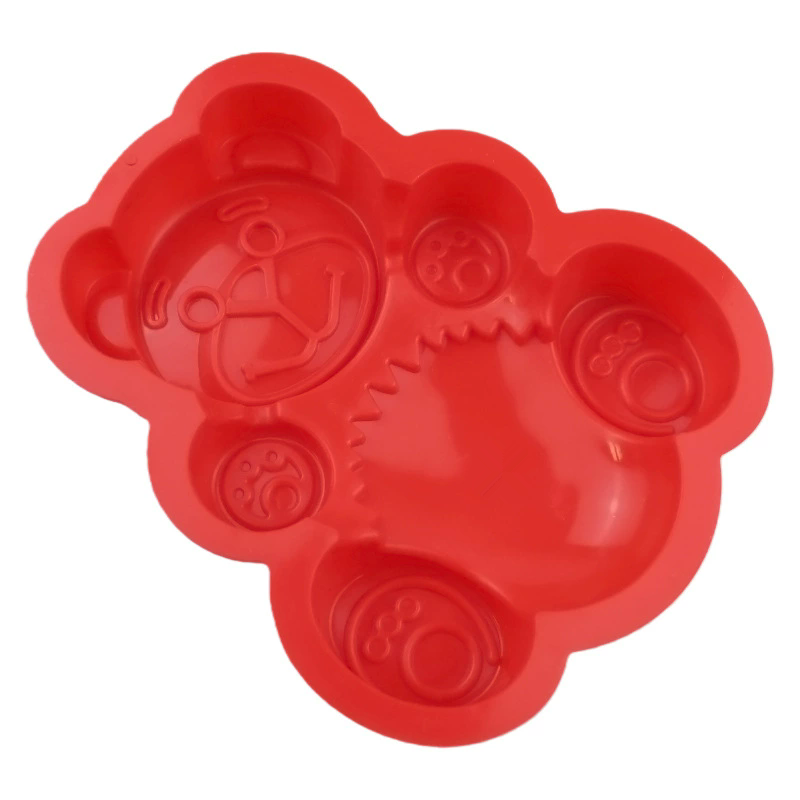 3D Lovely Bear Form Cake Mold Silicone Mold Baking Tools Kitchen Fondant Cutters Decorate Silicone 3D Molds