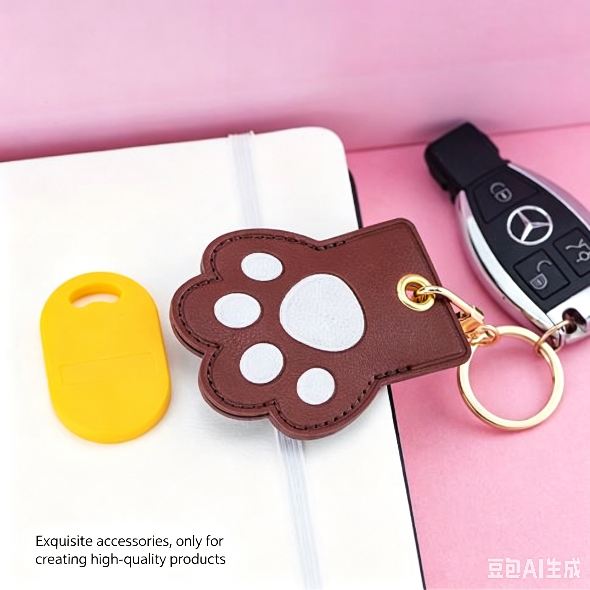 Leather Strawberry Lemon Keychain Case Holder Fashion Women Car Key Ring Charm Bag Car Pendant Gift Anti-lost Pet Dog Cat Collar