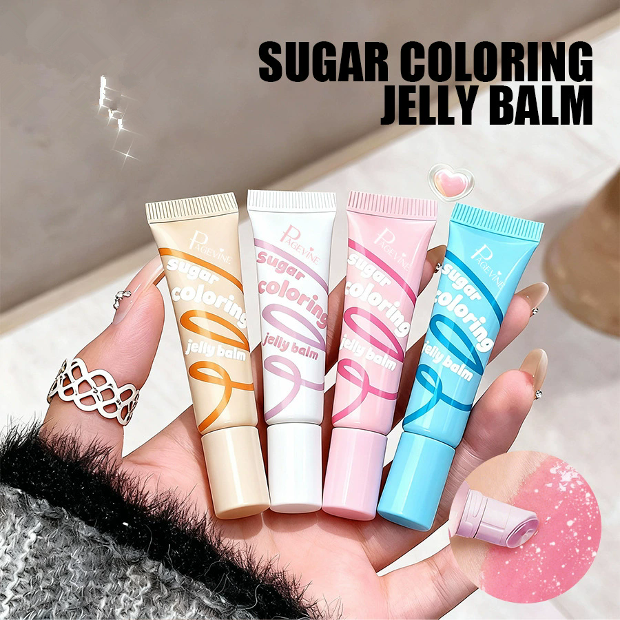 1PC  Makeup sugar jelly cream, popular lip glaze, long-term moisturizing lip lipstick, lip oil