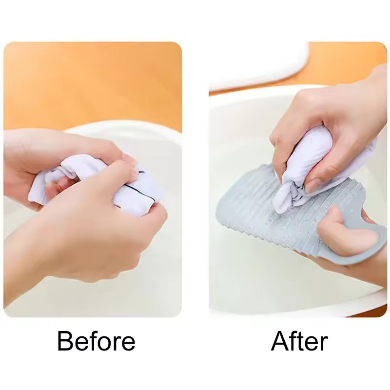 1PC Portable Mini Laundry Board, Soft Glue Foldable, Non-slip Hand Wash Scrubboard For Clothes, Perfect For Travel & Outdoor