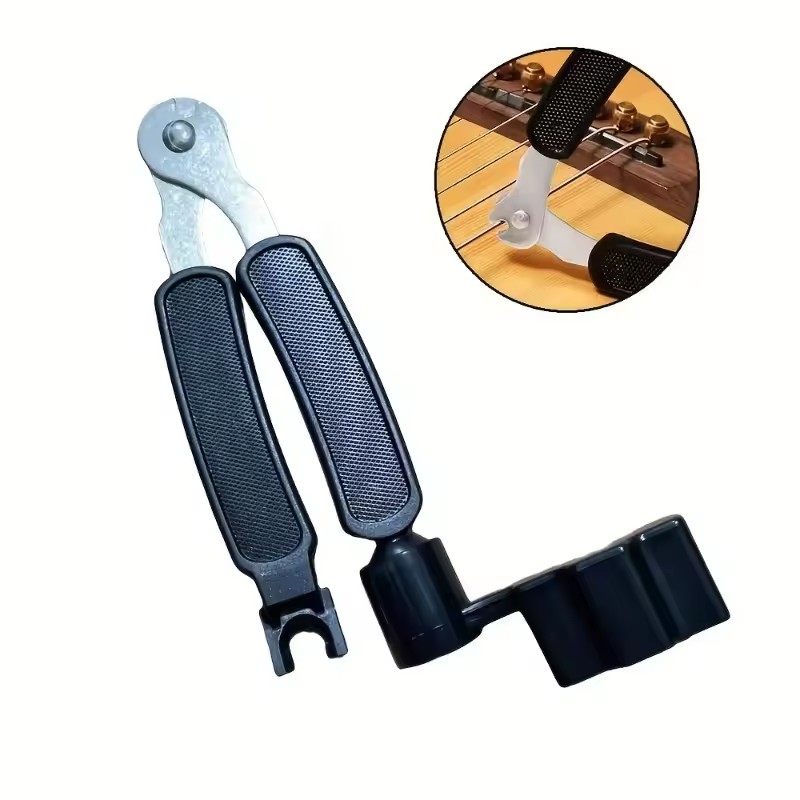 3-in-1 Guitar Tool - String Winder, Cutter & Pin Puller, Guitar Accessories
