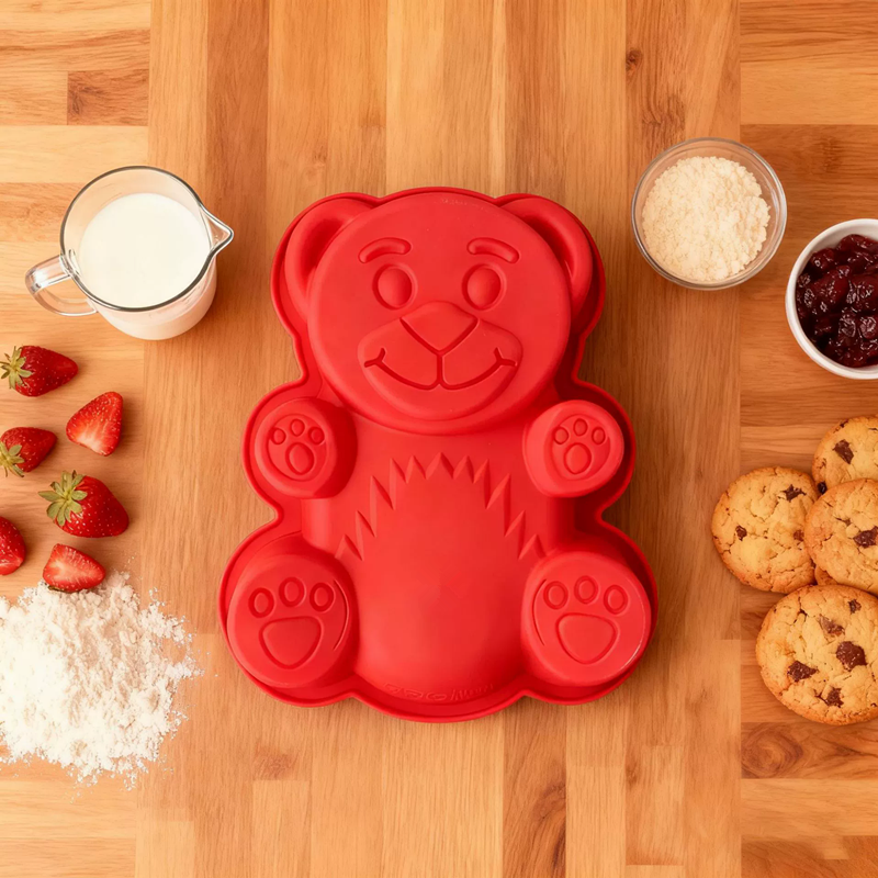 3D Lovely Bear Form Cake Mold Silicone Mold Baking Tools Kitchen Fondant Cutters Decorate Silicone 3D Molds