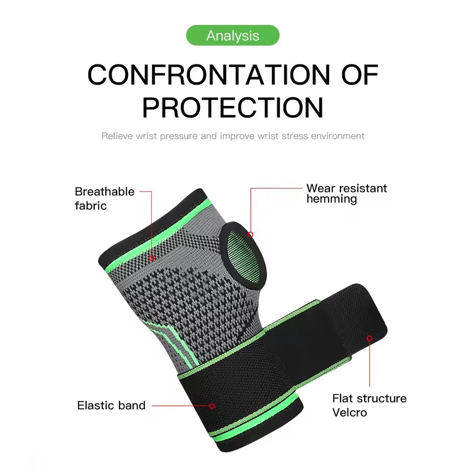 Gym Fitness Gloves Wrist Support Sports Wristband Therapy Protector Fingerless Safety Body Building Entertainment（Attention: The product is sold as a single item, not a pair）