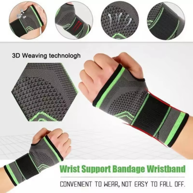 Gym Fitness Gloves Wrist Support Sports Wristband Therapy Protector Fingerless Safety Body Building Entertainment（Attention: The product is sold as a single item, not a pair）