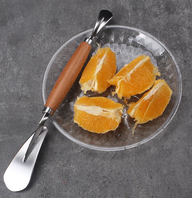 Double Head Peeler For Orange Pomegranate Grapefruit Lemon Fruit Cutting Tools Portable Effortless Skin Remover For Home Kitchen